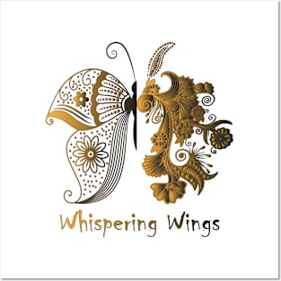 Wings Butterfly Flowers The Best Gift For mens And Womens Girls Posters and Art